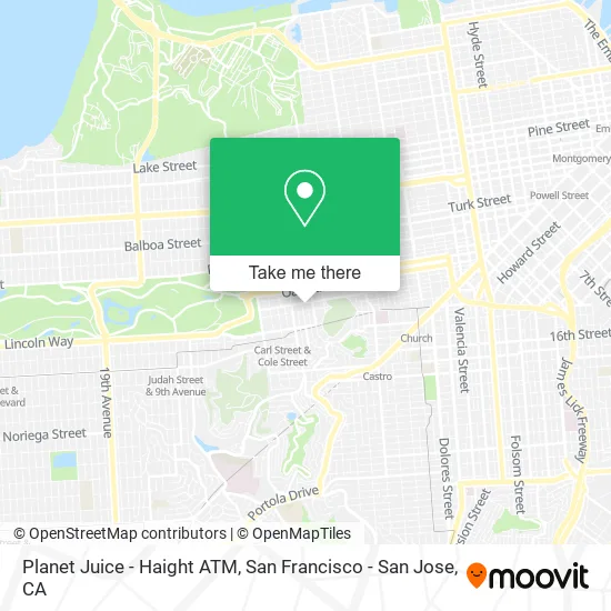 Mapa de Planet Juice - Haight ATM