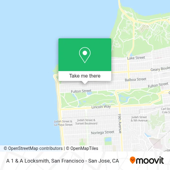 A 1 & A Locksmith map