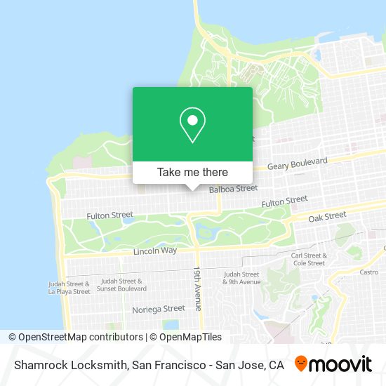 Mapa de Shamrock Locksmith