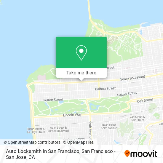 Mapa de Auto Locksmith In San Francisco