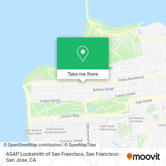 ASAP Locksmith of San Francisco map