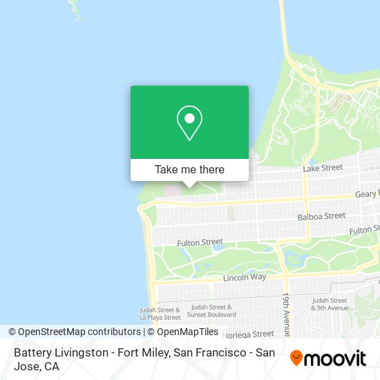 Battery Livingston - Fort Miley map