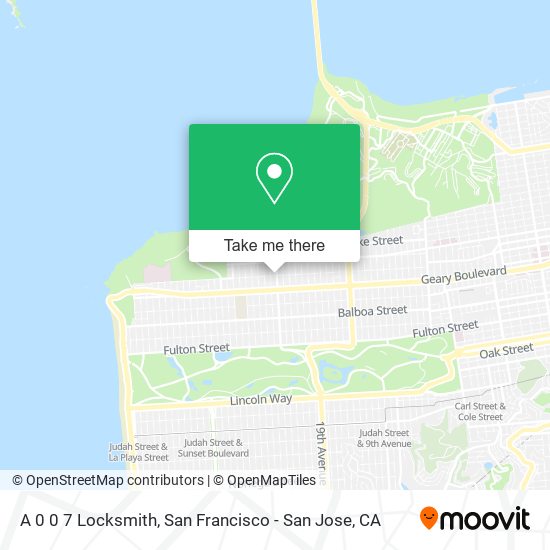 A 0 0 7 Locksmith map