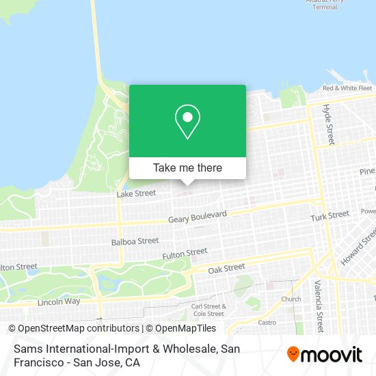 Mapa de Sams International-Import & Wholesale