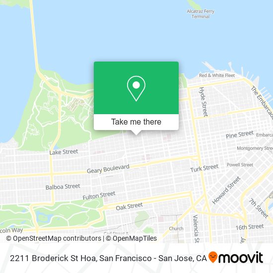 Mapa de 2211 Broderick St Hoa