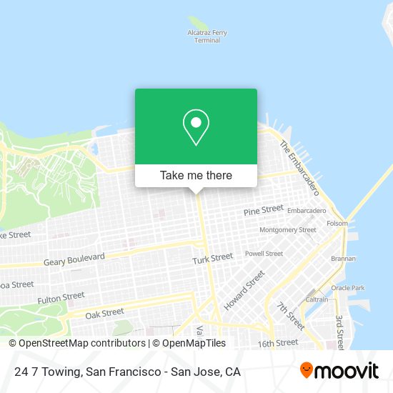 24 7 Towing map