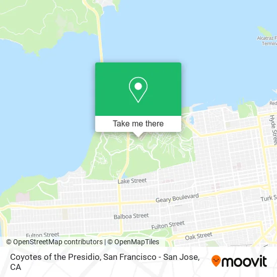Mapa de Coyotes of the Presidio