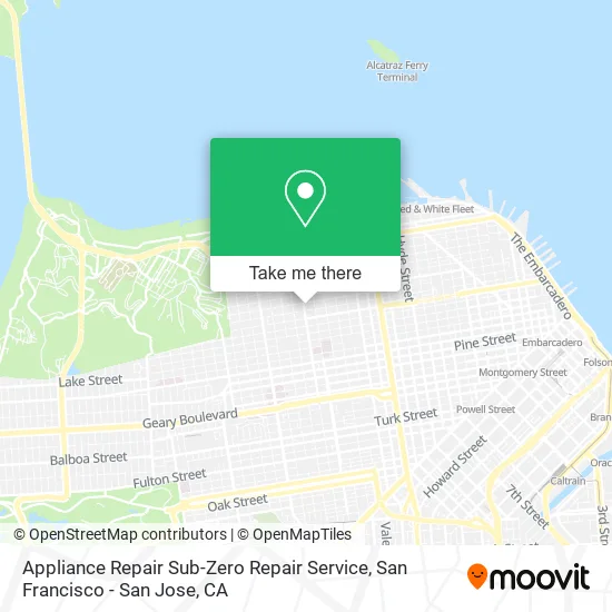 Appliance Repair Sub-Zero Repair Service map