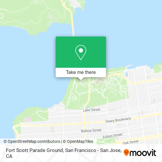 Fort Scott Parade Ground map