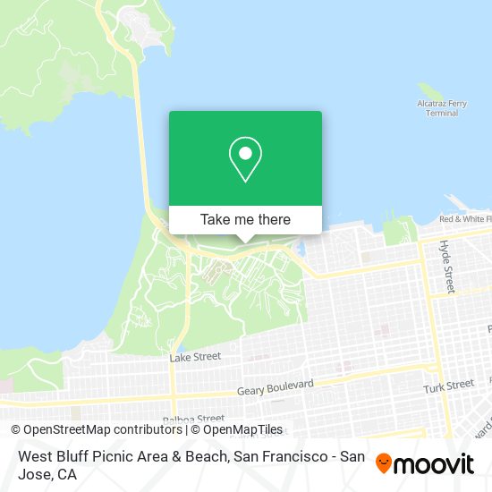 West Bluff Picnic Area & Beach map