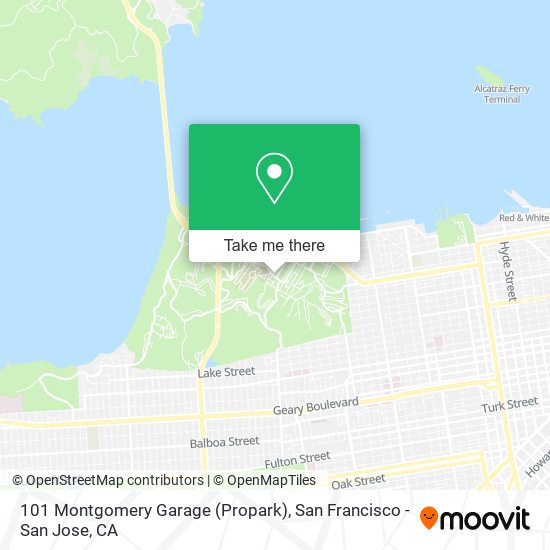 Mapa de 101 Montgomery Garage (Propark)