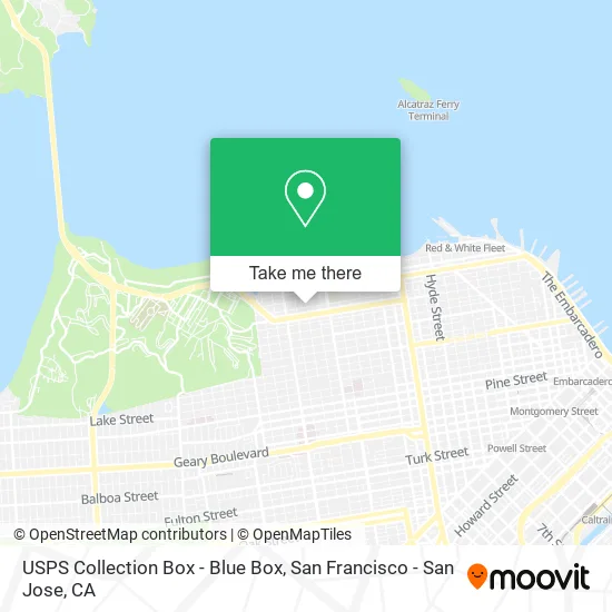 USPS Collection Box - Blue Box map