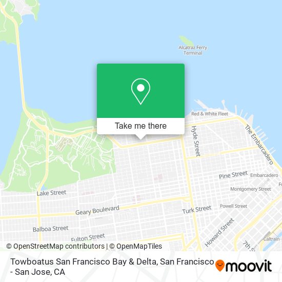 Towboatus San Francisco Bay & Delta map
