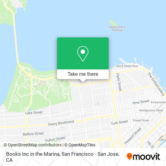 Books Inc in the Marina map