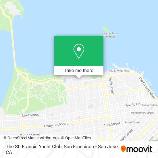 The St. Francis Yacht Club map