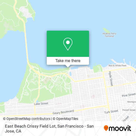 East Beach Crissy Field Lot map