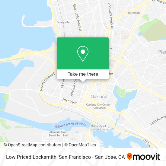 Low Priced Locksmith map