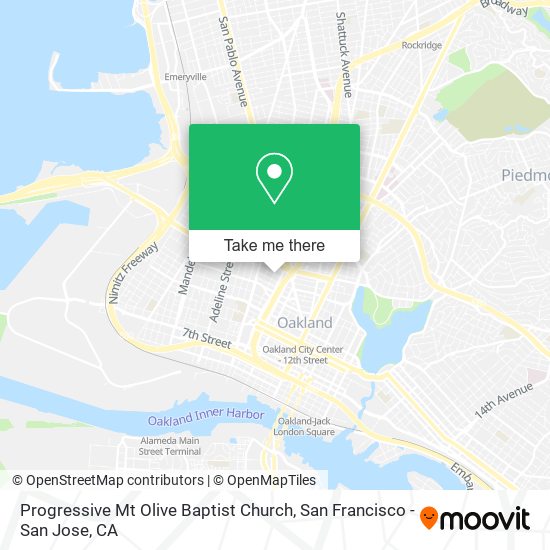 Progressive Mt Olive Baptist Church map