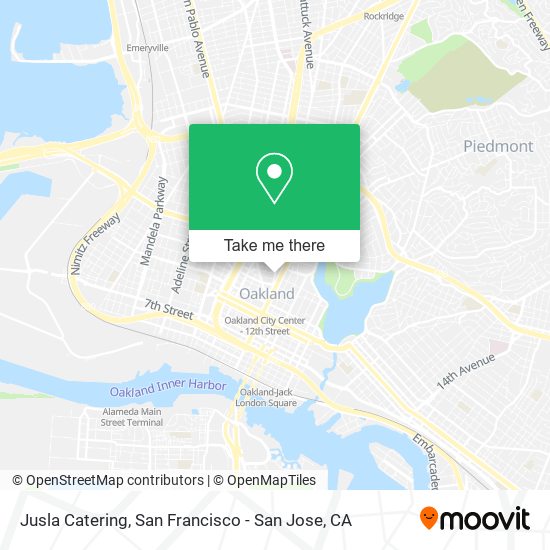 Jusla Catering map