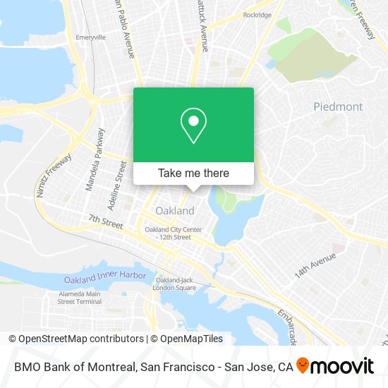 BMO Bank of Montreal map