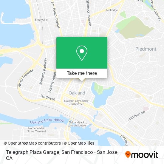 Telegraph Plaza Garage map
