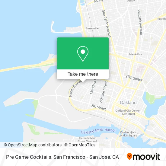 Pre Game Cocktails map