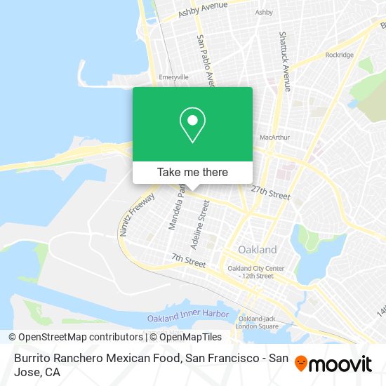 Burrito Ranchero Mexican Food map
