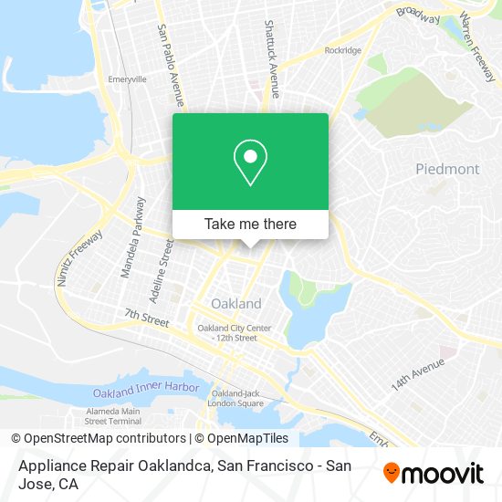 Appliance Repair Oaklandca map