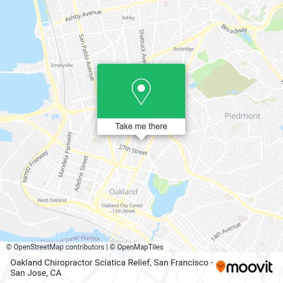 Oakland Chiropractor Sciatica Relief map