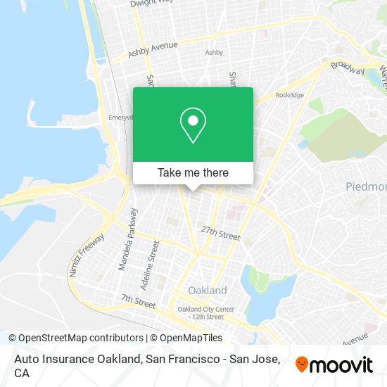 Mapa de Auto Insurance Oakland