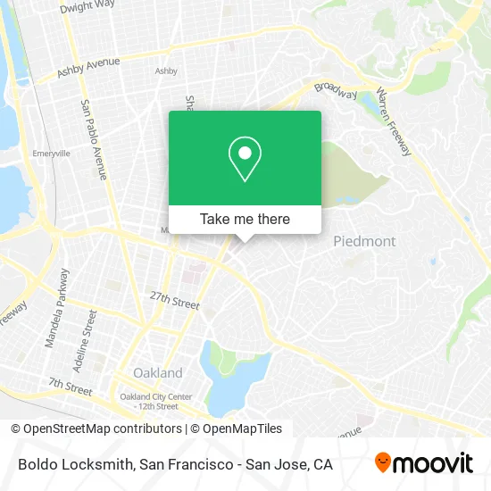 Mapa de Boldo Locksmith
