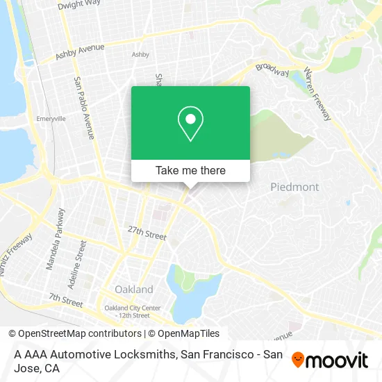 Mapa de A AAA Automotive Locksmiths