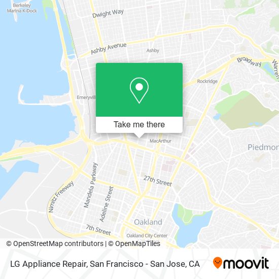 LG Appliance Repair map