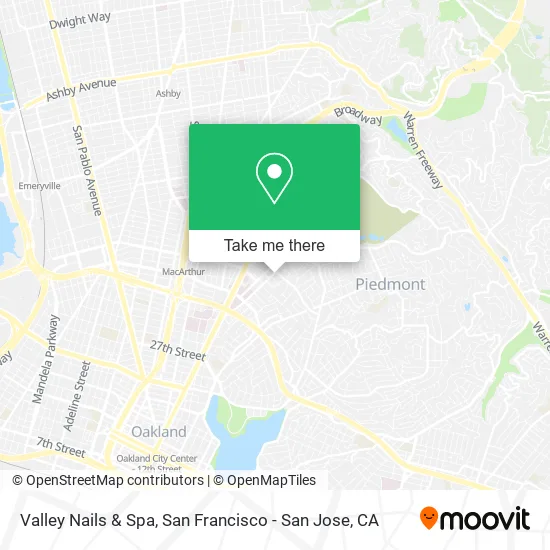Mapa de Valley Nails & Spa