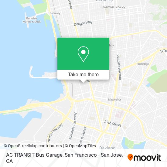 AC TRANSIT Bus Garage map