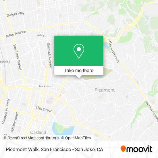 Mapa de Piedmont Walk