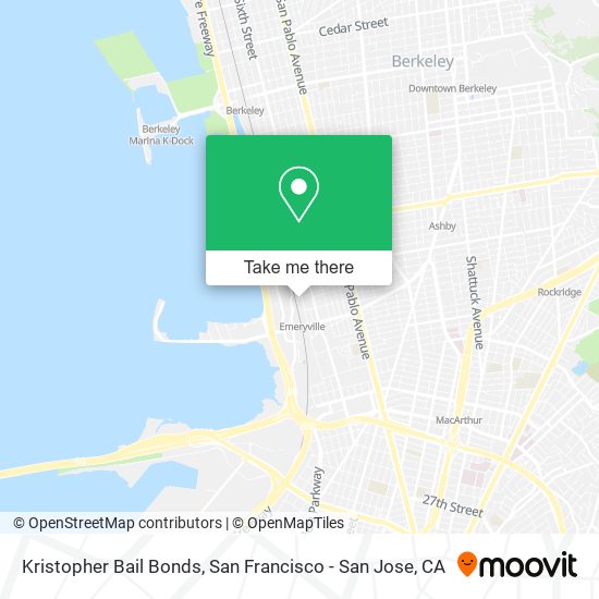 Kristopher Bail Bonds map