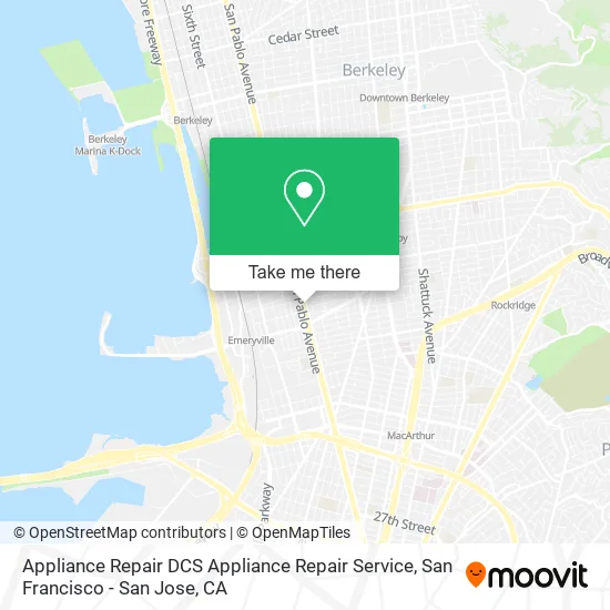 Appliance Repair DCS Appliance Repair Service map
