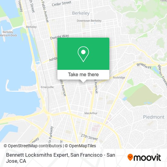 Mapa de Bennett Locksmiths Expert