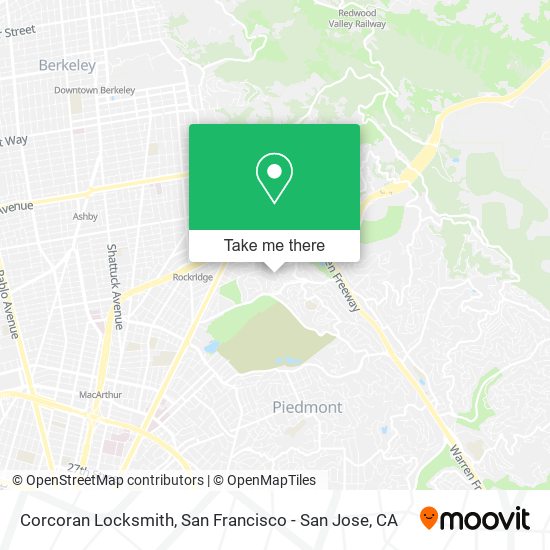 Mapa de Corcoran Locksmith