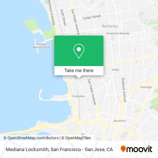 Mediana Locksmith map