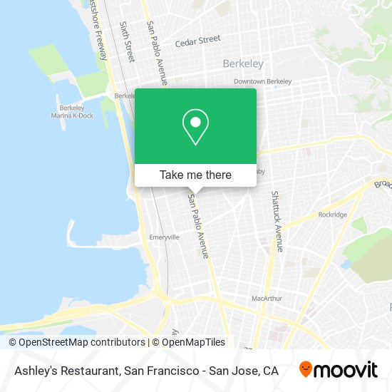 Mapa de Ashley's Restaurant