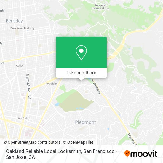 Oakland Reliable Local Locksmith map