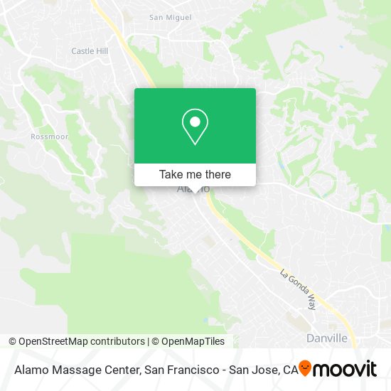 Alamo Massage Center map
