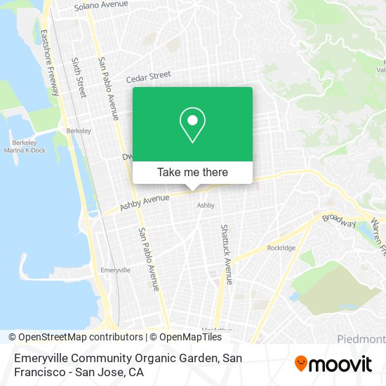 Emeryville Community Organic Garden map