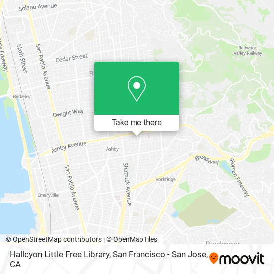 Hallcyon Little Free Library map