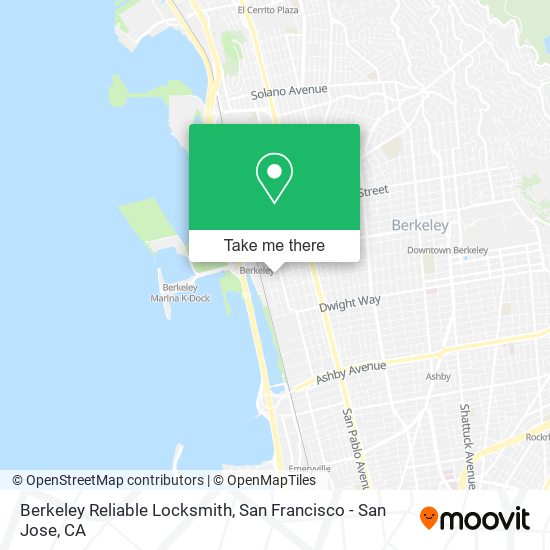 Mapa de Berkeley Reliable Locksmith