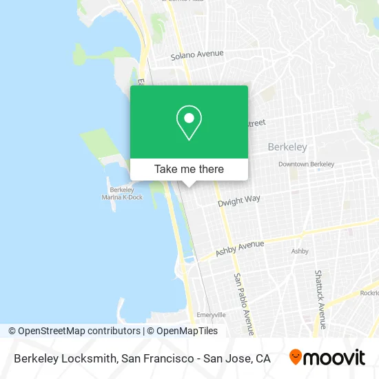 Berkeley Locksmith map