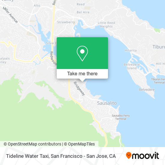 Tideline Water Taxi map