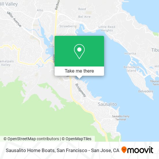 Sausalito Home Boats map